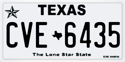 TX license plate CVE6435