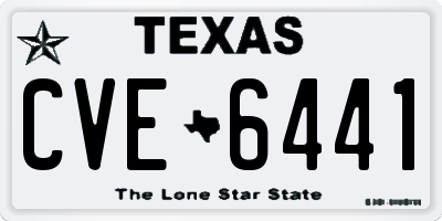 TX license plate CVE6441