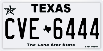 TX license plate CVE6444
