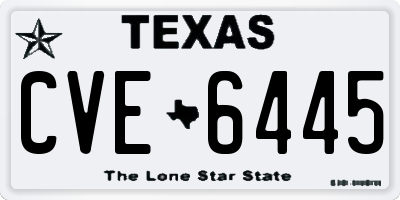 TX license plate CVE6445