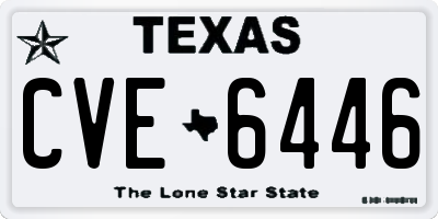 TX license plate CVE6446