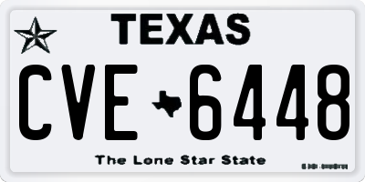 TX license plate CVE6448