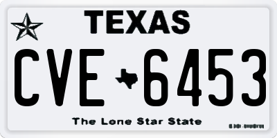 TX license plate CVE6453