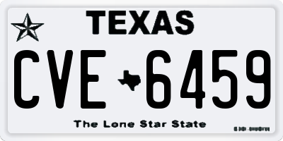 TX license plate CVE6459