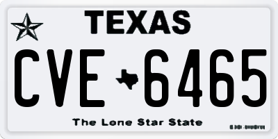 TX license plate CVE6465