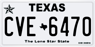 TX license plate CVE6470