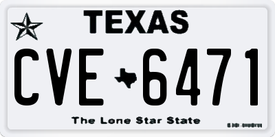 TX license plate CVE6471