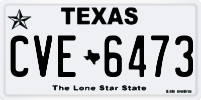 TX license plate CVE6473