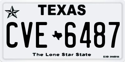 TX license plate CVE6487