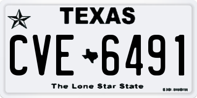 TX license plate CVE6491