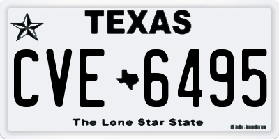 TX license plate CVE6495