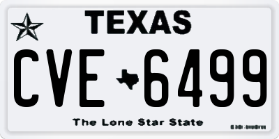 TX license plate CVE6499