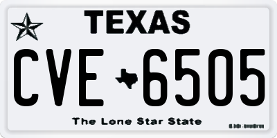 TX license plate CVE6505