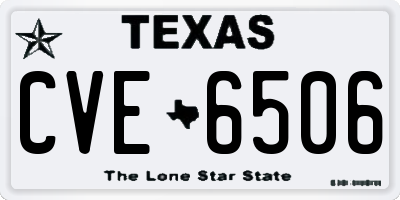 TX license plate CVE6506