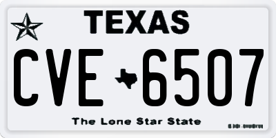 TX license plate CVE6507