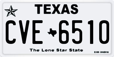 TX license plate CVE6510