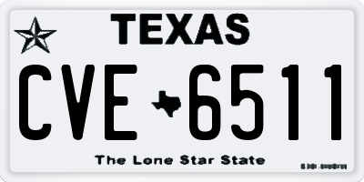 TX license plate CVE6511
