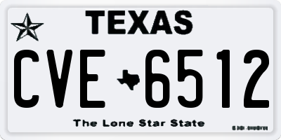 TX license plate CVE6512