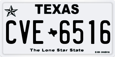 TX license plate CVE6516