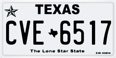 TX license plate CVE6517