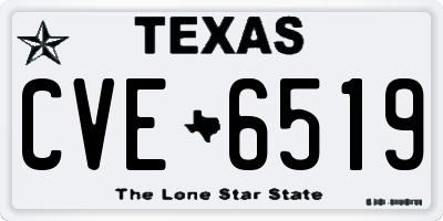 TX license plate CVE6519
