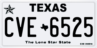 TX license plate CVE6525