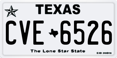 TX license plate CVE6526