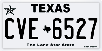 TX license plate CVE6527