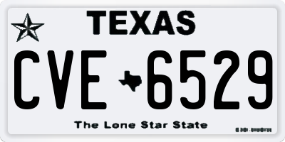TX license plate CVE6529