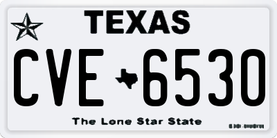 TX license plate CVE6530
