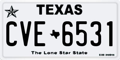 TX license plate CVE6531