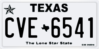 TX license plate CVE6541