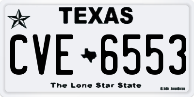TX license plate CVE6553