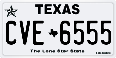 TX license plate CVE6555