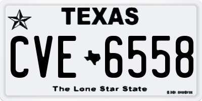 TX license plate CVE6558