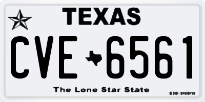 TX license plate CVE6561