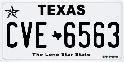 TX license plate CVE6563