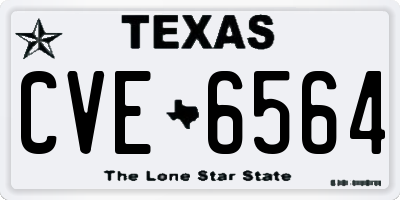 TX license plate CVE6564