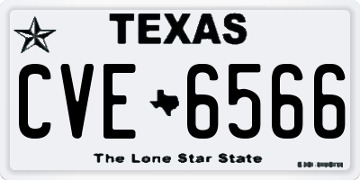 TX license plate CVE6566