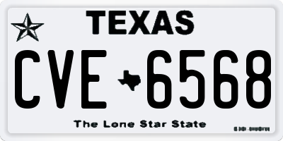 TX license plate CVE6568