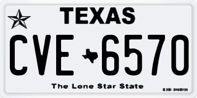 TX license plate CVE6570