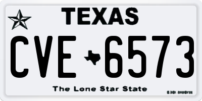 TX license plate CVE6573