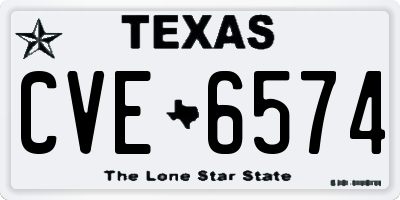 TX license plate CVE6574
