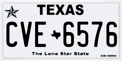 TX license plate CVE6576