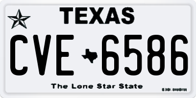 TX license plate CVE6586