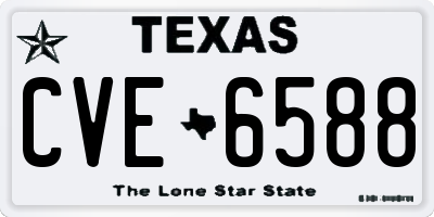 TX license plate CVE6588