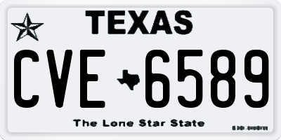 TX license plate CVE6589