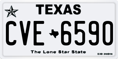 TX license plate CVE6590