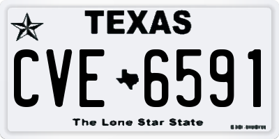 TX license plate CVE6591
