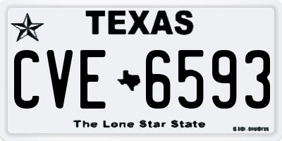 TX license plate CVE6593